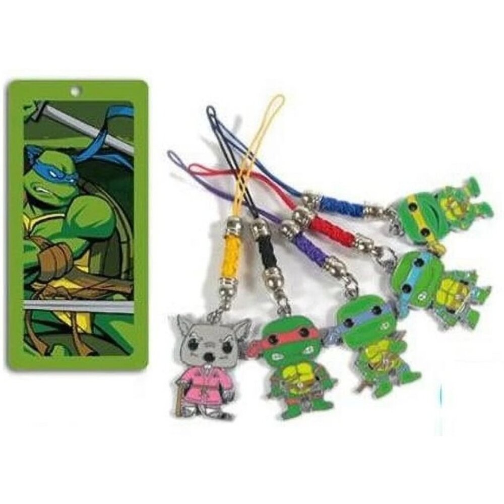 TMNT Teenage Mutant Ninja Turtles Phone Charm Keychain Set
